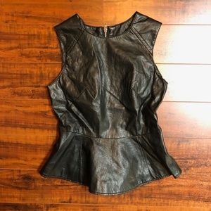 Vintage Steampunk Runway Couture Black Peplum Top